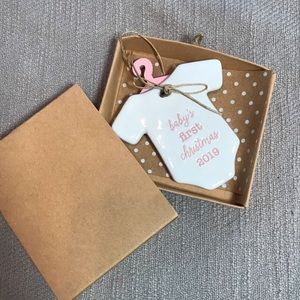 Mud Pie Baby’s First Christmas 2019 Ornament Pink